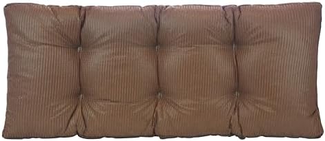 Klear Vu The Gripper Non-Slip Tufted Bench Cushion for Indoor Furniture, Assembled in USA, Entryway Storage, Bay Window, Corner Nook or Piano Seat, 33 Inches, Chenille Chocolate - Image 3