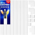Delamu Cord Covers for Wires on Wall, 113.4in TV Cord Hider, Self-adhesive Cable Hider Cable Cover Raceway, Paintable Wire Hider Wire Covers for Cords, Hide Cords Wall Mounted Tv, W0.95×H0.55in, White by DELAMU