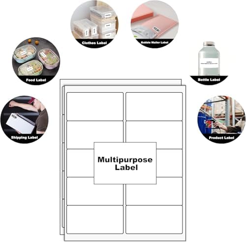 LabelMore 10 up Labels 2'' x 4" Shipping Address Labels for Laser and Inkjet Printers (4,000 Sheets, 40,000 Labels) - Image 4