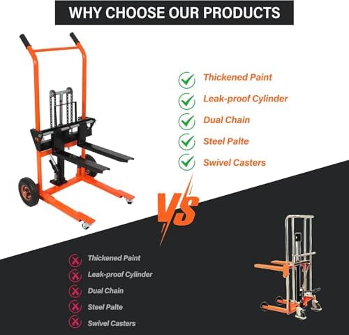 Apollo Winch Stacker, Hydraulic Pallet Truck Dolly 440 Lbs Capacity - Image 5