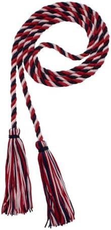 Tassel Depot Graduation Honor Cord - Navy/Red/Light Pink - Every School Color Available - Made In Usa by TasselDepot