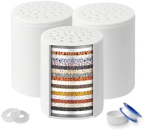3 Pack 20 Stage Shower Filter Replacement Cartridge by Dwavele