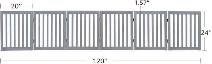 unipaws 120" Extra Wide Pet Gate, Free Standing Dog Gate - Image 7
