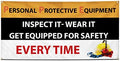 Vinyl Banner Multiple Sizes Personal Protective Equipment Safety Industrial & Craft Outdoor Weatherproof Industrial Yard Signs Black 8 Grommets 48x96Inches by Sign+Destination
