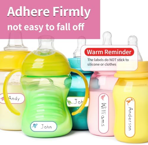 480 Pcs Waterproof Labels for Kids Stuff Daycare Name Bottle Essentials - Image 5