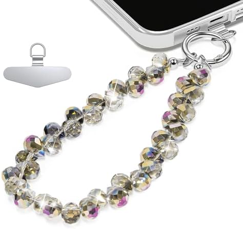 TENOC Beaded Phone Wrist Strap, Amber by TENOC