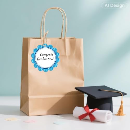 G2PLUS 50PCS Blue Scalloped Tags, Back to School Gift Labels with String - Image 3