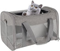Cat Carrying Case - Pet Carrier Airline Approved, Protable and Breathable Pet Travel Carrier Removable Fleece Pad, Collapsible Cat Carrier Dog Carrier for Medium Cats Small Cats Dogs (X-Large, Grey) by home
