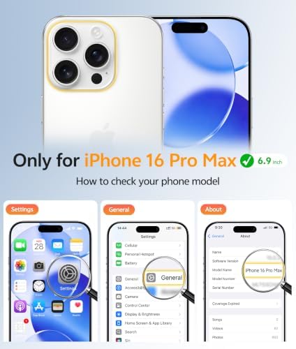 FNTCASE for iPhone 16 Pro Max Case, Fit for Magsafe, Glass Screen Protector - Image 2