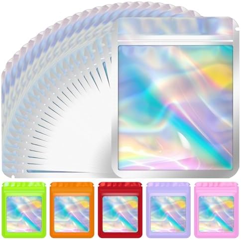 JETMORE 100 Pack Resealable Bags for Small Business (3x3 Inch, Holographic) by Jetmore