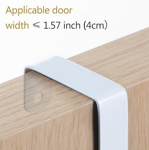 Over Door Towel Hooks: Space-Saving Overdoor Hanger Hook for Towels, Clothes, Coats – Vertical Storage Door Hook Organizer, Heavy-Duty Towel Hook for Bathroom & Closet, White, 3 PCS,for 1.7'' Doors - Image 5