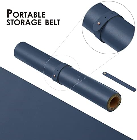 Large Cork Desk Mat - 47.2"x 17" Desk Pad for Office and Home - Ideal for Large Mouse Pad and Desk Mats on Top of Desks(Dark Blue) - Image 4