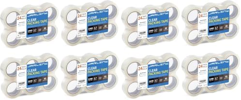 JARLINK 24 Rolls Clear Packing Tape, Heavy Duty Packaging Tape (Pack of 2) by JARLINK