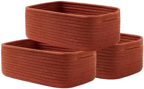KALLAX Small Woven Storage Basket for Organizing, 12 x 8 x 4.5 inch, 3 Pack by KALLAX