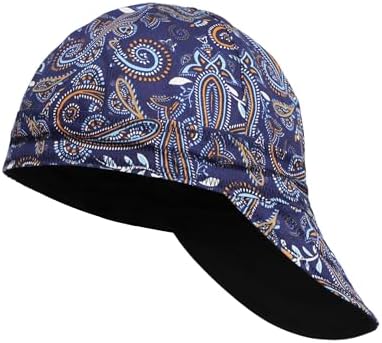BOCOMAL FR Welding Cap Paisley Printed CAT2 Midweight 6 Pannel Welder Caps by BOCOMALFRWORKWEAR