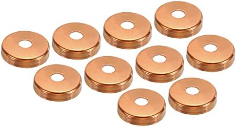 PATIKIL 7/8" Copper End Cap with 1/4" Hole, 10 Pcs Pipe Fitting Sweat Plug Connection for Water Pipe Plumbing, HVAC, Refrigeration System by PATIKIL