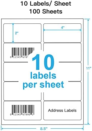 Shipping Address Labels, 2"x 4" Address Labels, 100 Sheets,3000 Labels - Image 2
