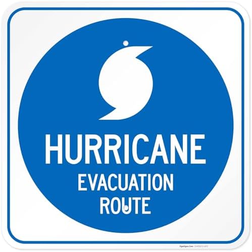 Hurricane Evacuation Route Sign, by SigoSigns