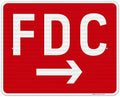 FDC Right Arrow Sign, Red Background, by SigoSigns