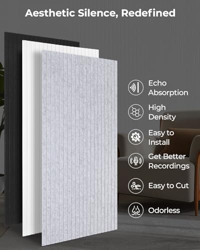 SODOCT 12 Pack Large Acoustic Panels, 47.2" X 23.6" X 0.4" Sound Proof Panels for Walls, High Density Sound Absorbing Panels for Home Studio & Office, White - Image 4