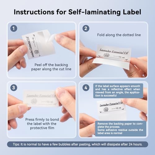 NIIMBOT M2/M3 Self-Laminating Label Sticker 0.59''×1.97'', Gold - Image 4
