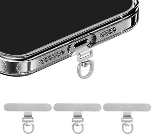 Yojaro 360° Rotating Stainless Steel Phone Tether Tab (3-Pack) - Universal for iPhone & Other Phones (Fits Wristbands/Necklaces/Crossbody Straps) by Yojaro