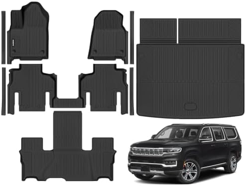 Naibeve Floor Mats for 2026 Jeep Grand Wagoneer L 7 Seats (Only L)(Not S) by NAIBEVE-USA