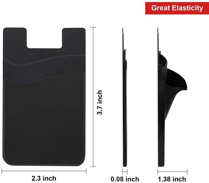 Senose 5 Pack Phone Wallet, Card Holder Back of Phone Stick On Pocket - Image 5