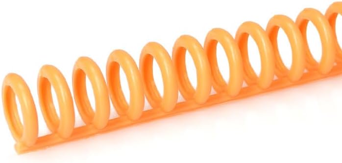 Rayson PROC1530OR Click Binding Spines, 3:1 Pitch, 120 Sheets Binding Capacity, 3/5" Diameter, Orange, 30/Box by RAYSON