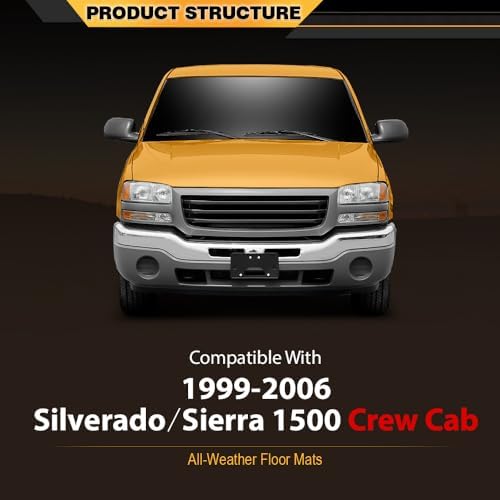 G-PLUS Cargo Liners Fit Chevy Silverado/GMC Sierra 1500 Crew Cab 1999-2006 - Image 5