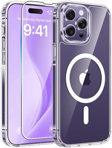 FNTCASE for iPhone 14 Pro Max Case, Fit for Magsafe, Glass Screen Protector by FNTCASE