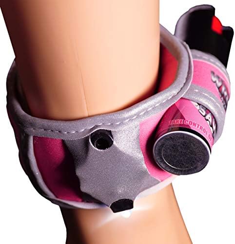Police Strength OC Pepper Spray for Running, Lightweight Compact Self Defense Wristband Ideal for Women Runners, Joggers & Walkers w/ID Card, LED Light & Reflective Edging - Image 2