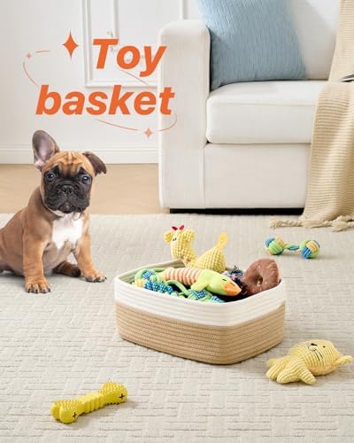 KALLAX Small Woven Storage Basket for Organizing, 13.5x9.5x5 inches, 3 Pack - Image 5