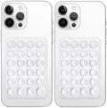 Anteel 2 Pack Silicone Suction Phone Case Mount, Non Slip Sticky Grip for Cellphone, Silicon Adhesive Suction Cup Mount, Strong Grip Holder for Selfies and Videos (White) by Galundge