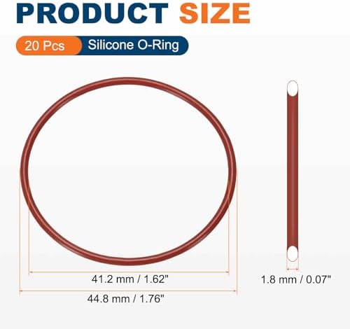20pcs Silicone O-Ring 44.8x41.2x1.8mm Metric Sealing Gasket - Image 2
