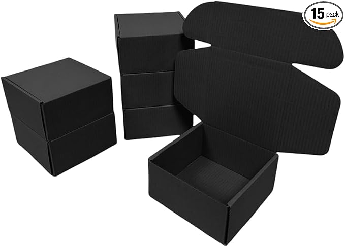 15 Pcs 6 x 6 x 3 inches Corrugated Cardboard Gift Boxes Recyclable Shipping by Unknown
