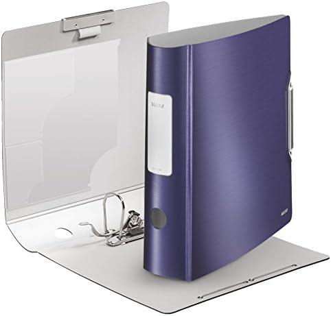 Leitz Lever Arch File, Titan Blue, A4, Curved Spine 8.2 cm Width, Elastic Fastening, Light polyfoam, Style Range, 11080069 - Image 2