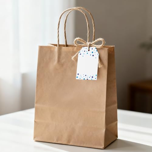 Anwyll Gift Tags with String - 100 Pcs Blue Gift Tags for Presents - Image 7