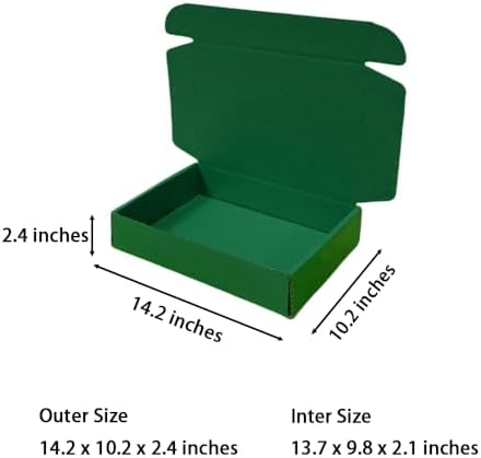 20 Pack 14.2x10.2x2.4 in Hunter Green Shipping Boxes - Image 2
