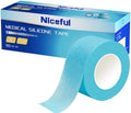 Niceful Silicone Medical Tape, Hypoallergenic, Easy Tear, 1" x5.5Yd 6 Rolls by Niceful
