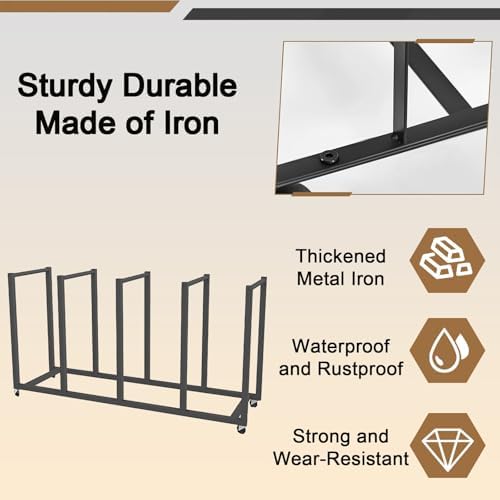 Commercial Carton Storage Rack Cartons Cart, Large Portable Cardboard Stand with Casters Wheels, for Warehouse/Shipping Station Hold Broken Down Boxes(Hold 80-110 Pcs) - Image 6