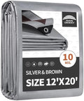 RAINDEWAY 12x20 Feet Tarps Heavy Duty Waterproof,10Mil Multipurpose Tarp by RAINDEWAY