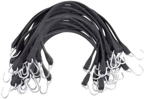 Mytee Products 31" EPDM Tarp Bungee Straps w/Crimped Hooks -50 Pack by MyteeProducts