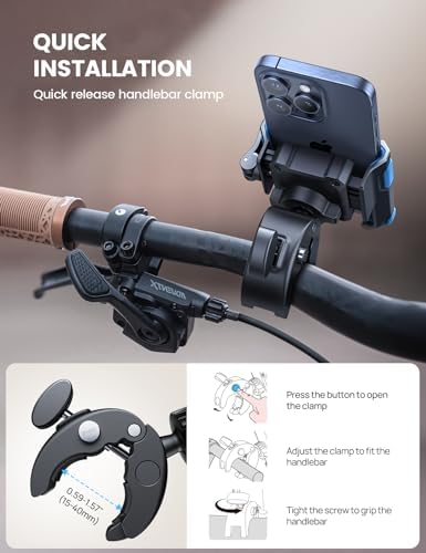 Lamicall Motorcycle Bike Phone Mount, 1s Lock Bike Phone Holder - Image 6