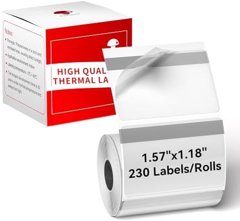 Phomemo Transparent Thermal Labels, Use for M110/M100/M220/M108, 230PCS by Phomemo