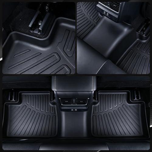 Floor Mats for Jeep Wagoneer 2022-2025 2026 (Only Filt 8 Seats Version(2 Row Bench Seats)-Non L) with Trunk Mat,TPE All Weather Protection 3 Rows Car Floor Liners with Cargo Liners - Image 6