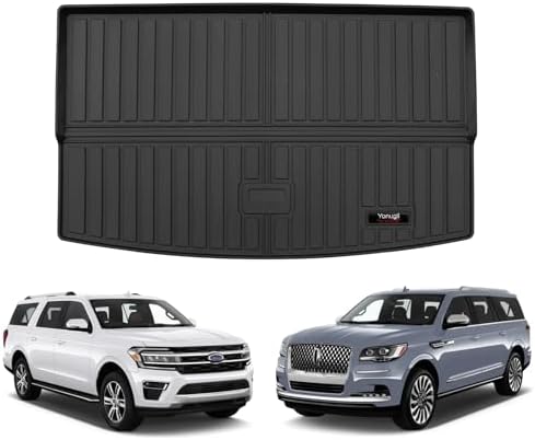 Custom for 2018-2024 Ford Expedition Max/Lincoln Navigator L Cargo Mats Trunk Liner All Weather TPE Protection Mat Accessories (for 18-24 Ford Expedition Max/Lincoln Navigator L) by Yonugli