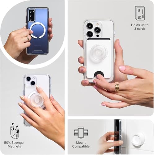 PopSockets Phone Grip for MagSafe, Magnetic Holder- Silver Sizzle - Image 6