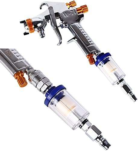 Joywayus 2PCS Water Oil Separator,1/4" NPT Inlet and Outlet Filter,Spray Gun Air Compressor Tools - Image 5