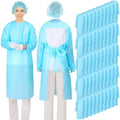 TrelaCo 50 Pack Disposable Isolation Gowns PPE Gown Set with Sleeves,Blue by TrelaCo